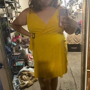 Yellow Wrap Dress